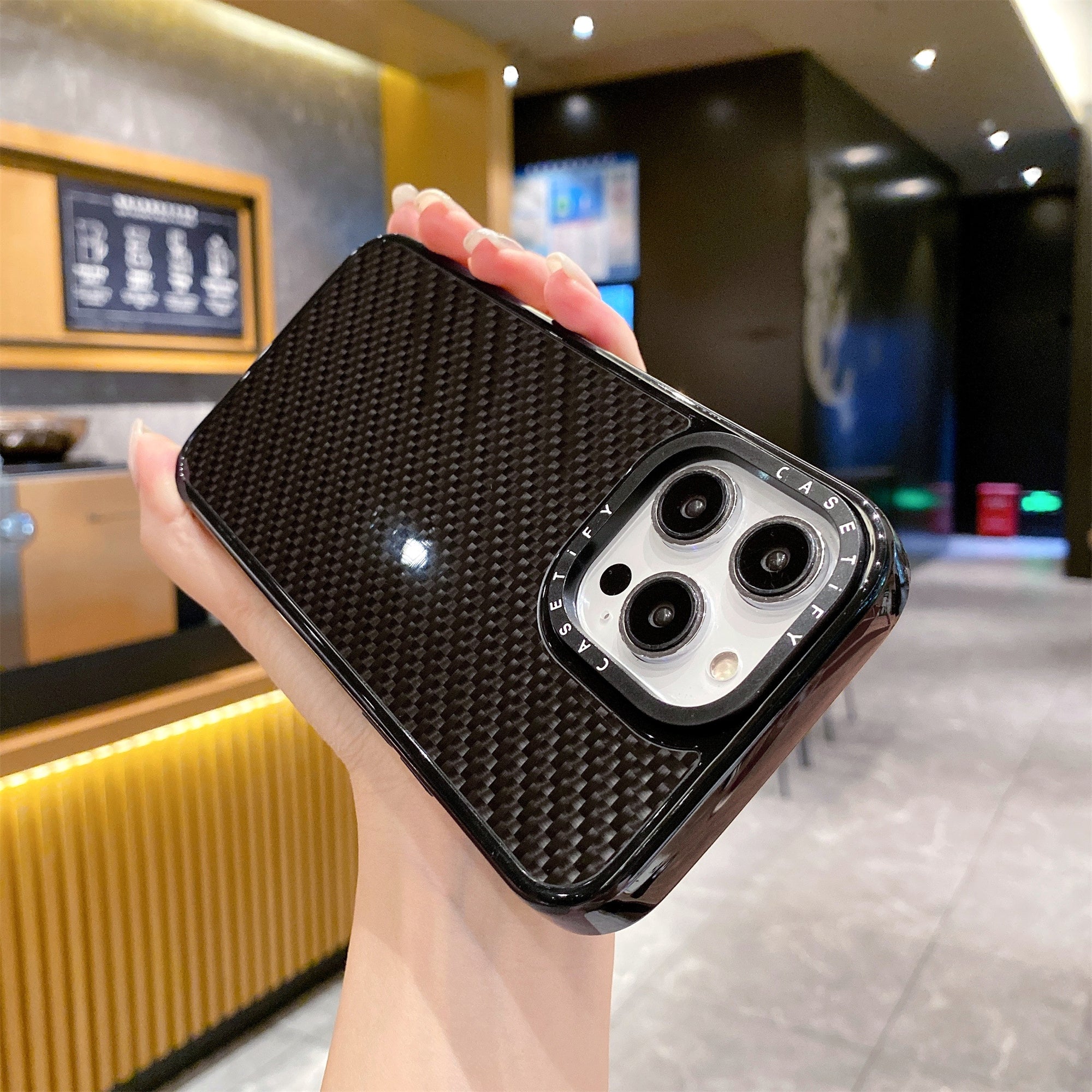 For iPhone 15 Pro Max Mobile Phone Case Carbon Fiber Texture PC TPU Phone Cover Shockproof Shell For iPhone 15 Pro Max Mobile Phone Case Carbon Fiber Texture PC TPU Phone Cover Shockproof Shell